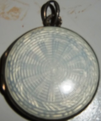 M317M 1920s Silver 830 and Enamel Pendant